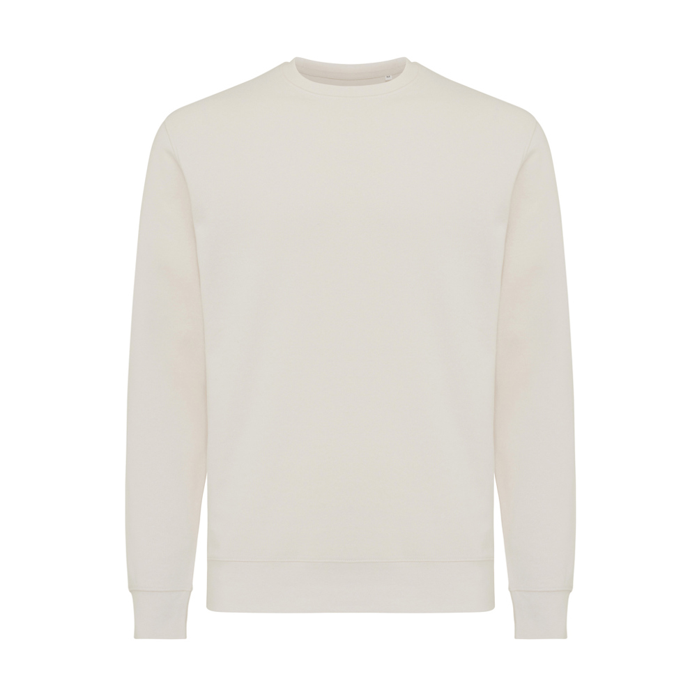 IQONIQ Etosha lichtgewicht gerecycled katoen sweater - ivory white (± PMS 12-2103 TCX)