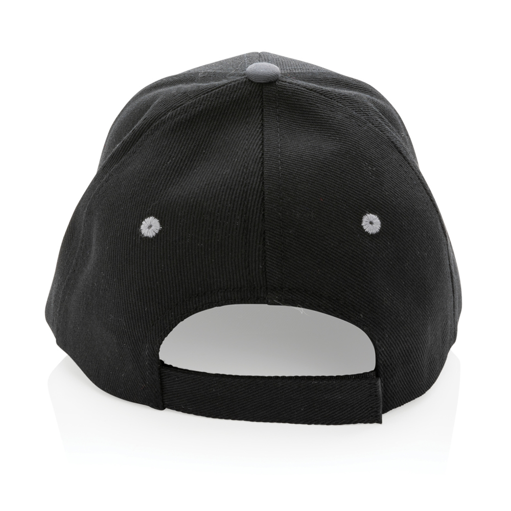 Impact AWARE™ 6 panel 280gr recycled katoen cap met bies
