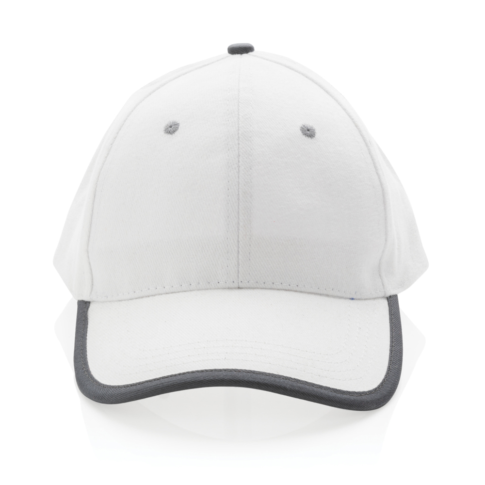 Impact AWARE™ 6 panel 280gr recycled katoen cap met bies