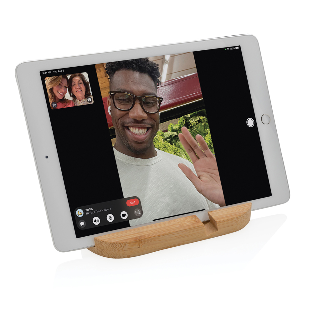 Bamboe tablet en telefoon stand