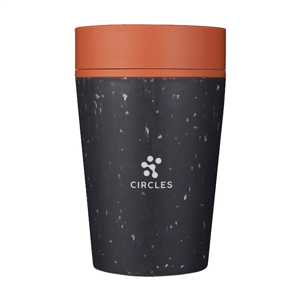 Circular&Co Recycled Coffee Cup 227 ml koffiebeker - grijs/oranje