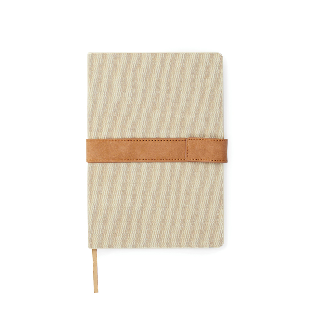 VINGA Bosler RCS recycled papieren notitieboek - beige (± PMS 14-1012)