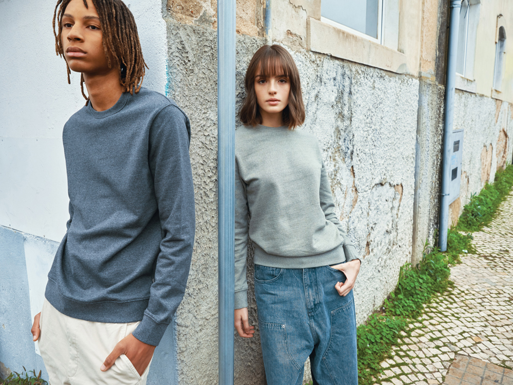 IQONIQ Denali gerecycled katoen sweater ongeverfd