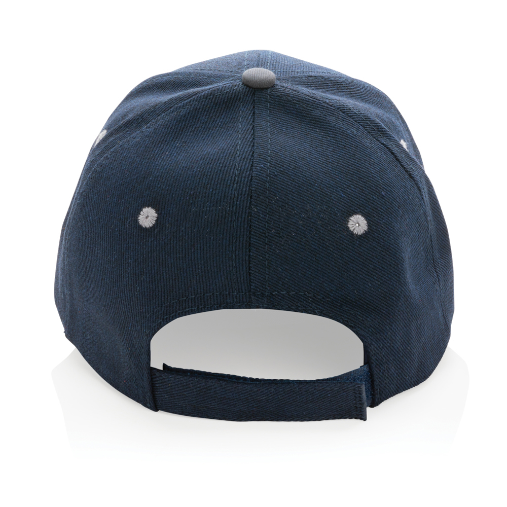 Impact AWARE™ 6 panel 280gr recycled katoen cap met bies