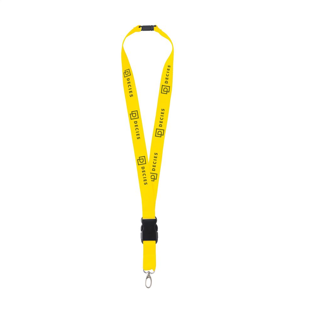 KeyCordSafety 2,4 cm lanyard - geel