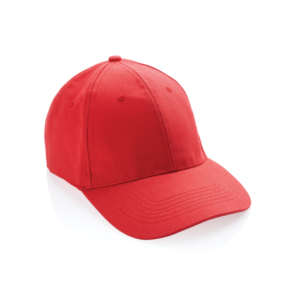 Impact AWARE™ 6 panel 280gr gerecycled katoenen cap - luscious red (± PMS 17-1663TCX)