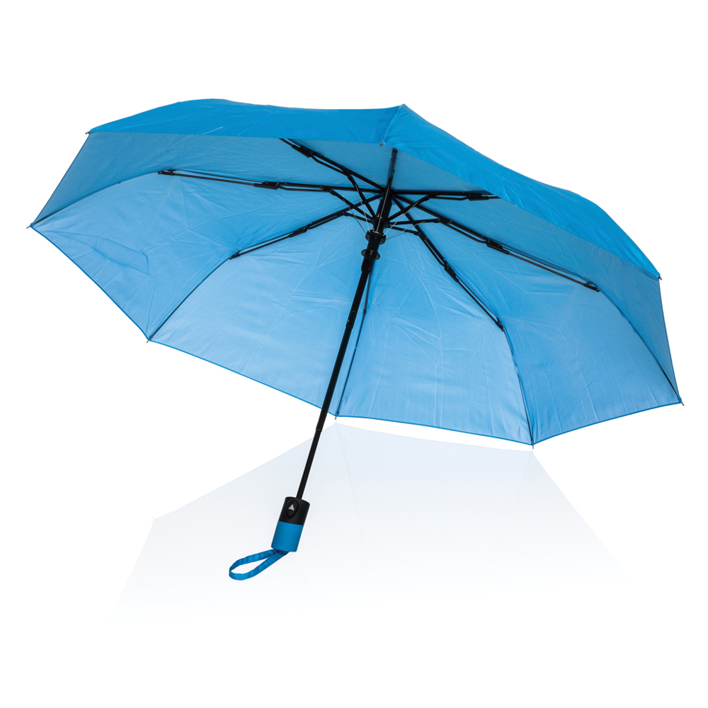 21" Impact AWARE™ 190T mini auto open paraplu - tranquil blue (± PMS 17-4139TCX)
