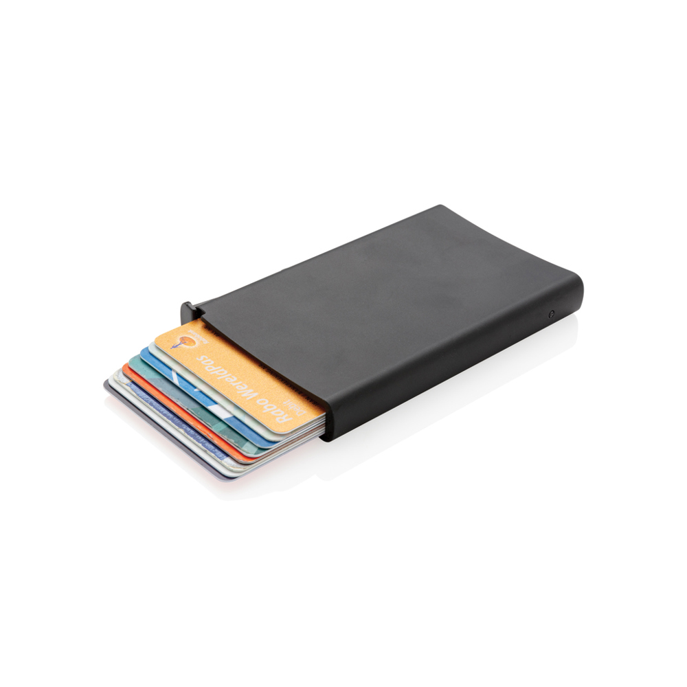 Standaard aluminum RFID kaarthouder - zwart (± PMS Black)
