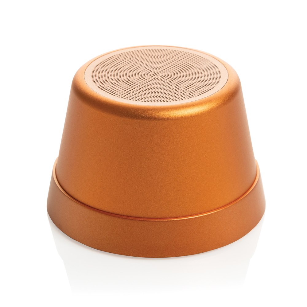 Nivio RCS gerecycled aluminum magnetische 5W Speaker - oranje (± PMS 7577C)