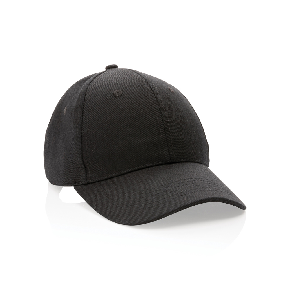 Impact AWARE™ 6 panel 280gr gerecycled katoenen cap - zwart (± PMS Black)
