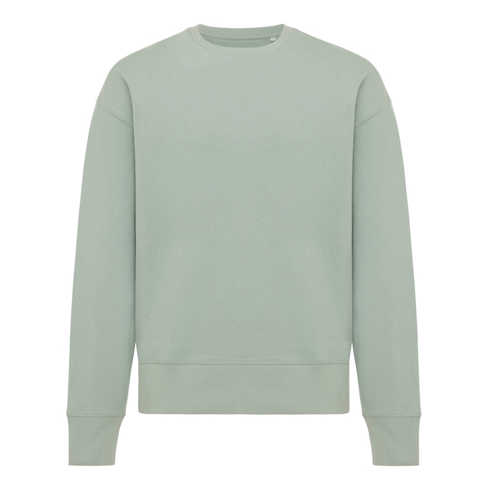 IQONIQ Kruger gerecycled katoen relaxed sweater - iceberg green (± PMS 15-5205 TCX)