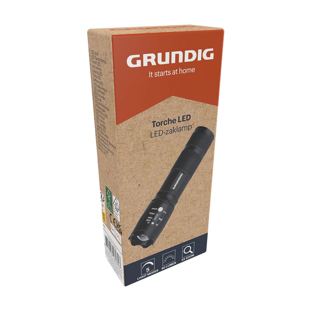 Grundig 1W LED-Torch Zoom zaklamp