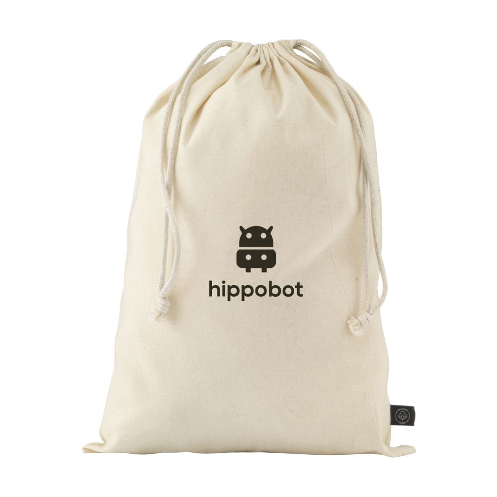 Gift Pouch Naturel GRS Recycled Cotton (150 g/m²) L