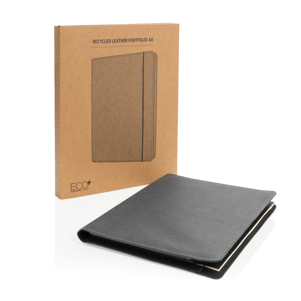 Gerecycled lederen portfolio A4