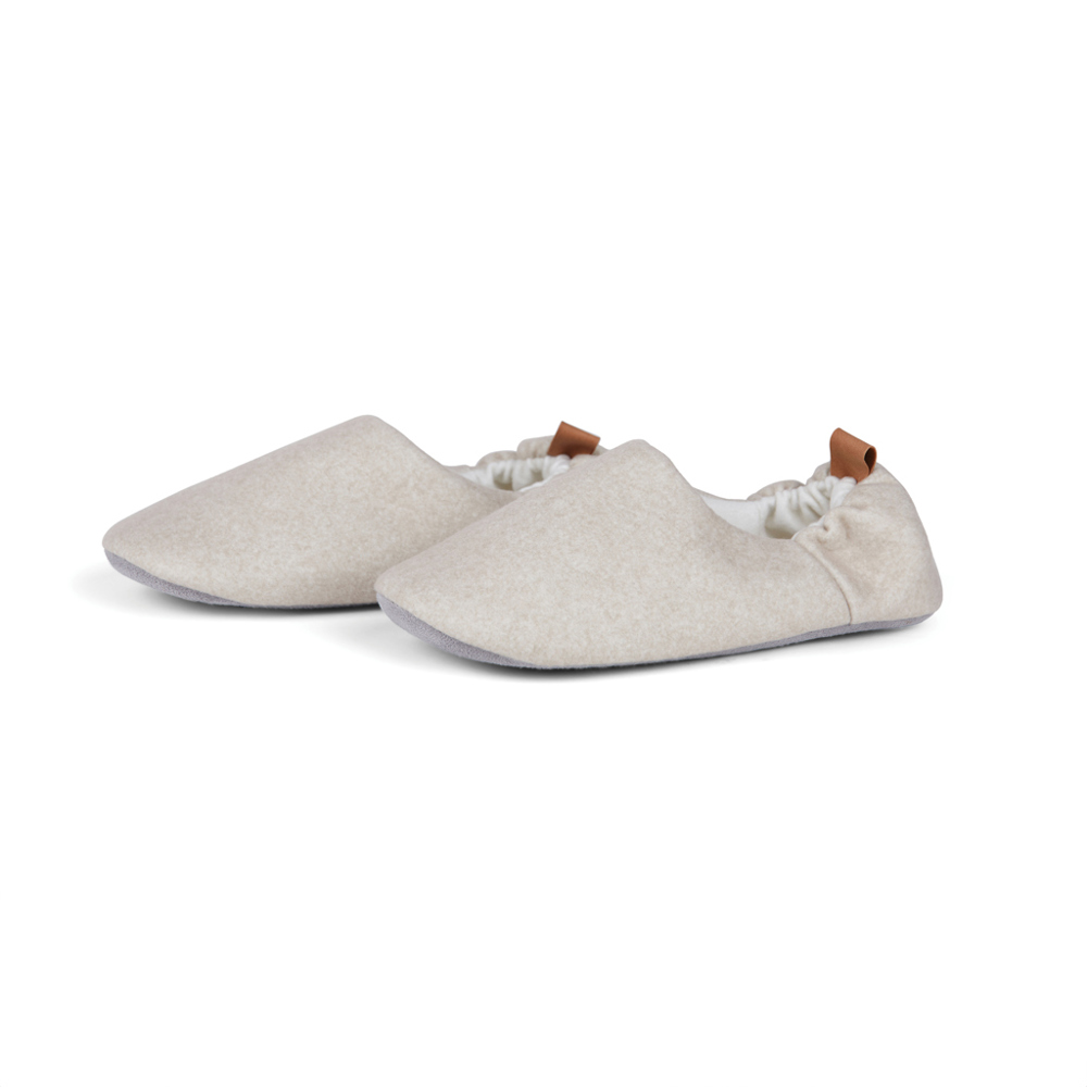 VINGA Moulton RCS RPETslippers S/M - beige, feather grey (± PMS beige/ ± PMS 15-1305 TPG)