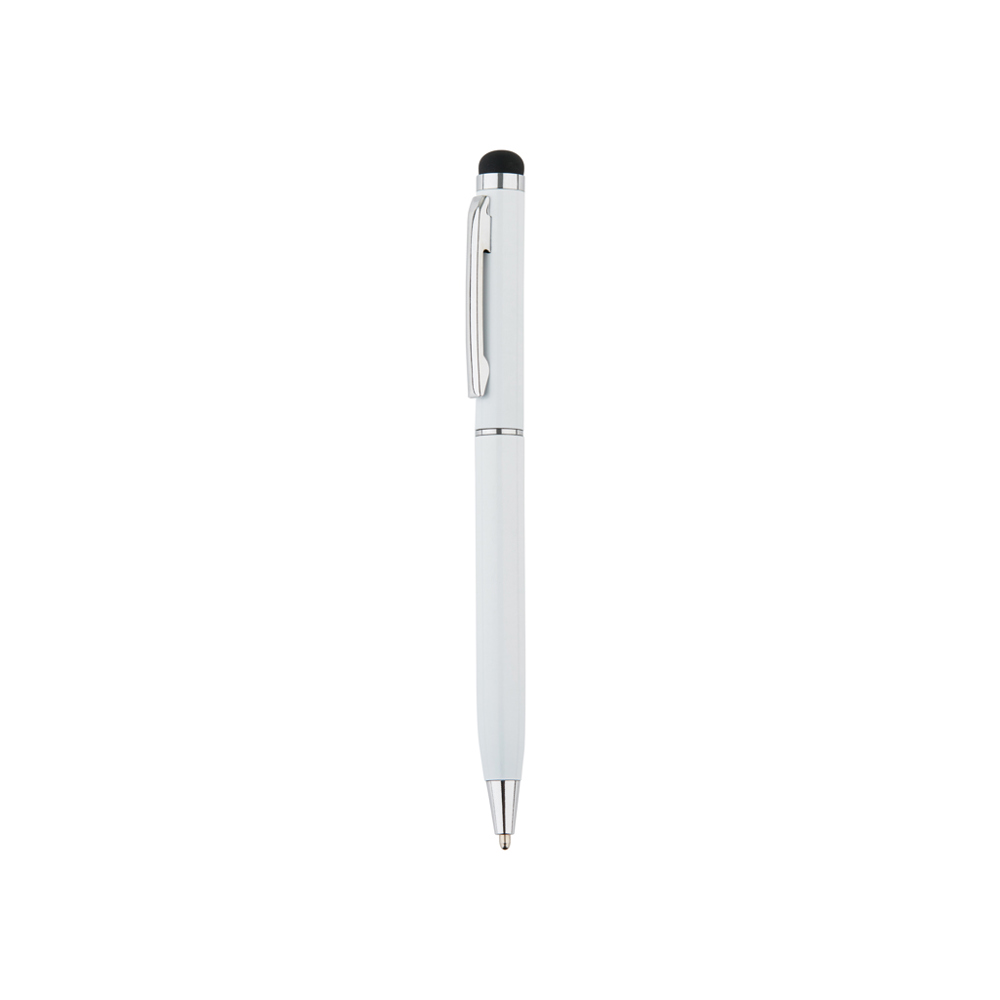 Aluminium touchscreen pen - wit (± PMS White)