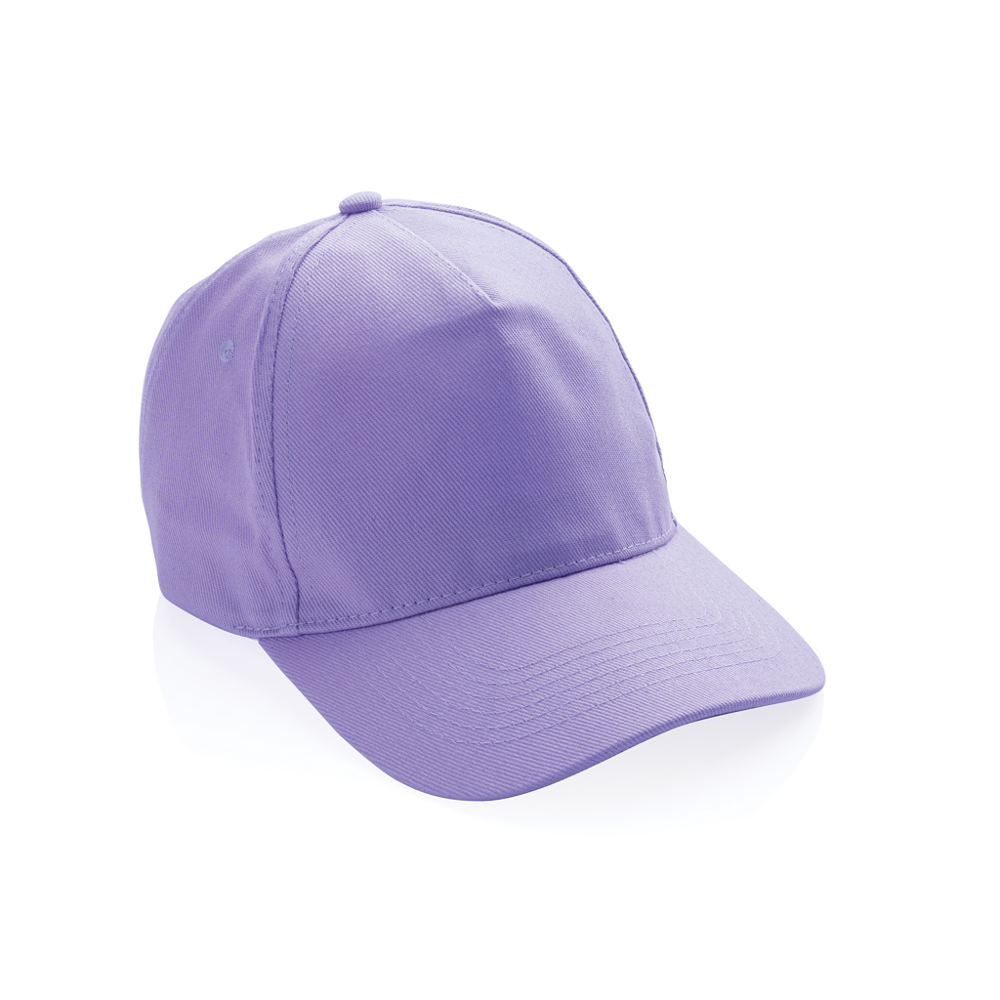 Impact AWARE™ 5 panel 280gr recycled katoenen cap - lavender (± PMS 15-3716TCX)