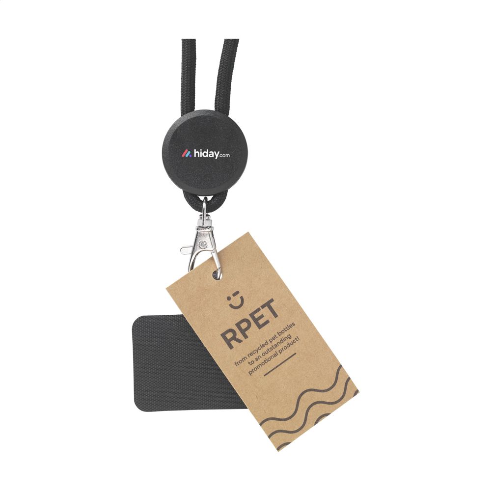 Lace Lanyard GRS RPET 0,5 cm telefoonkeycord