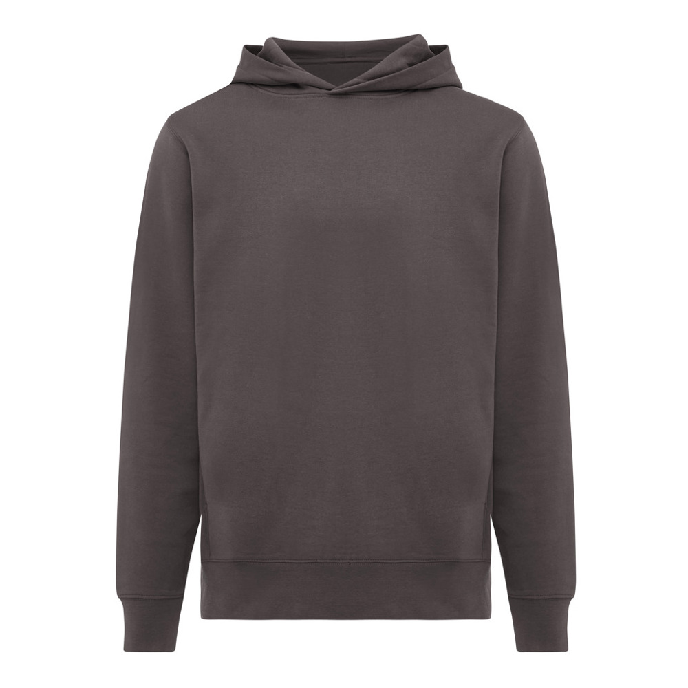 IQONIQ Yengo recycled katoen hoodie met steekzakken - antraciet (± PMS 19-3900 TCX)