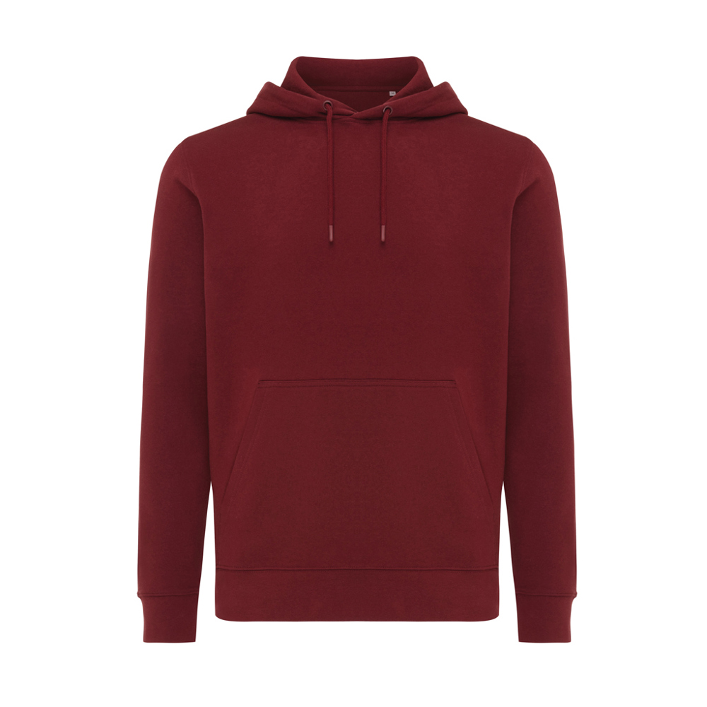 IQONIQ Rila lichtgewicht gerecycled katoen hoodie - bordeauxrood (± PMS 19-1724TCX)