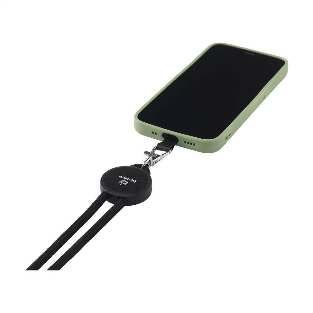 Lace Lanyard GRS RPET 0,5 cm telefoonkeycord