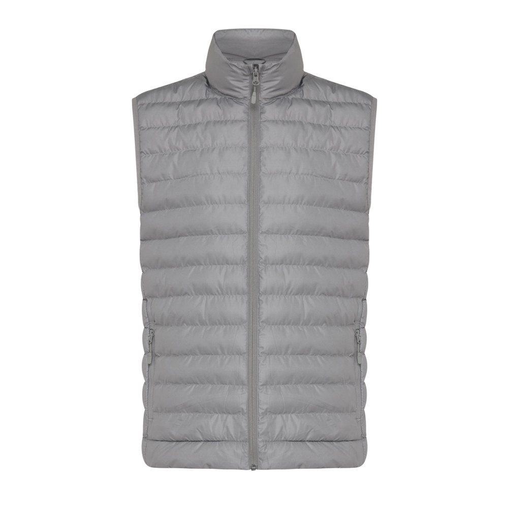 IQONIQ Meru heren gerecycled polyester bodywarmer - zilvergrijs (± PMS 17-4405 TCX)