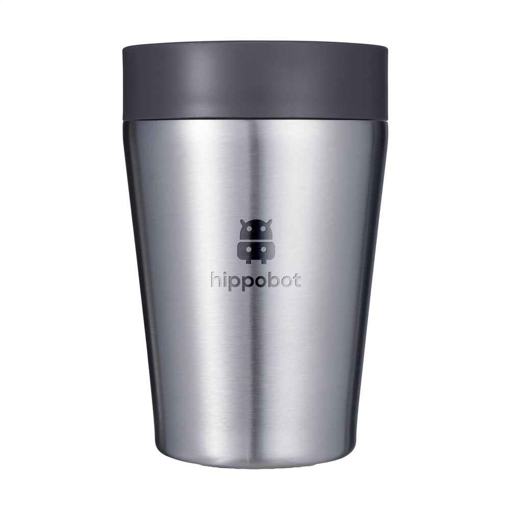 Circular&Co Recycled Stainless Steel Coffee Cup 227 ml - zwart