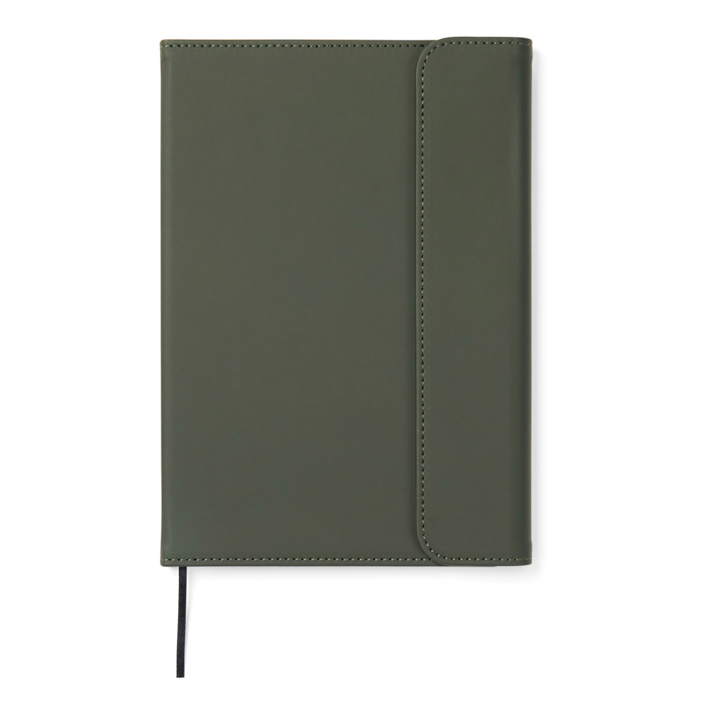 VINGA Baltimore GRS papier & PU notitieboek - groen (± PMS 19-0414 TPG)