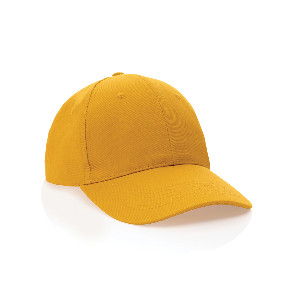 Impact AWARE™ 6 panel 280gr gerecycled katoenen cap - geel (± PMS yellow)
