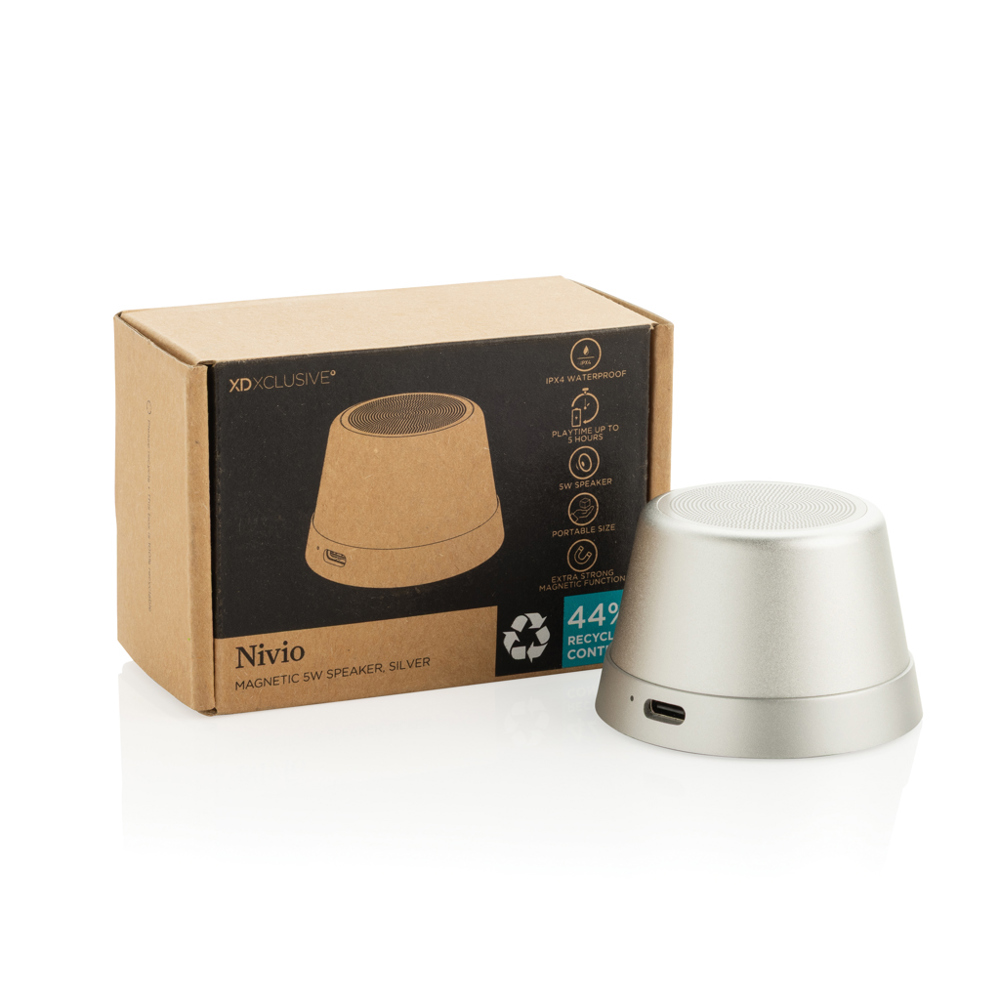 Nivio RCS gerecycled aluminum magnetische 5W Speaker