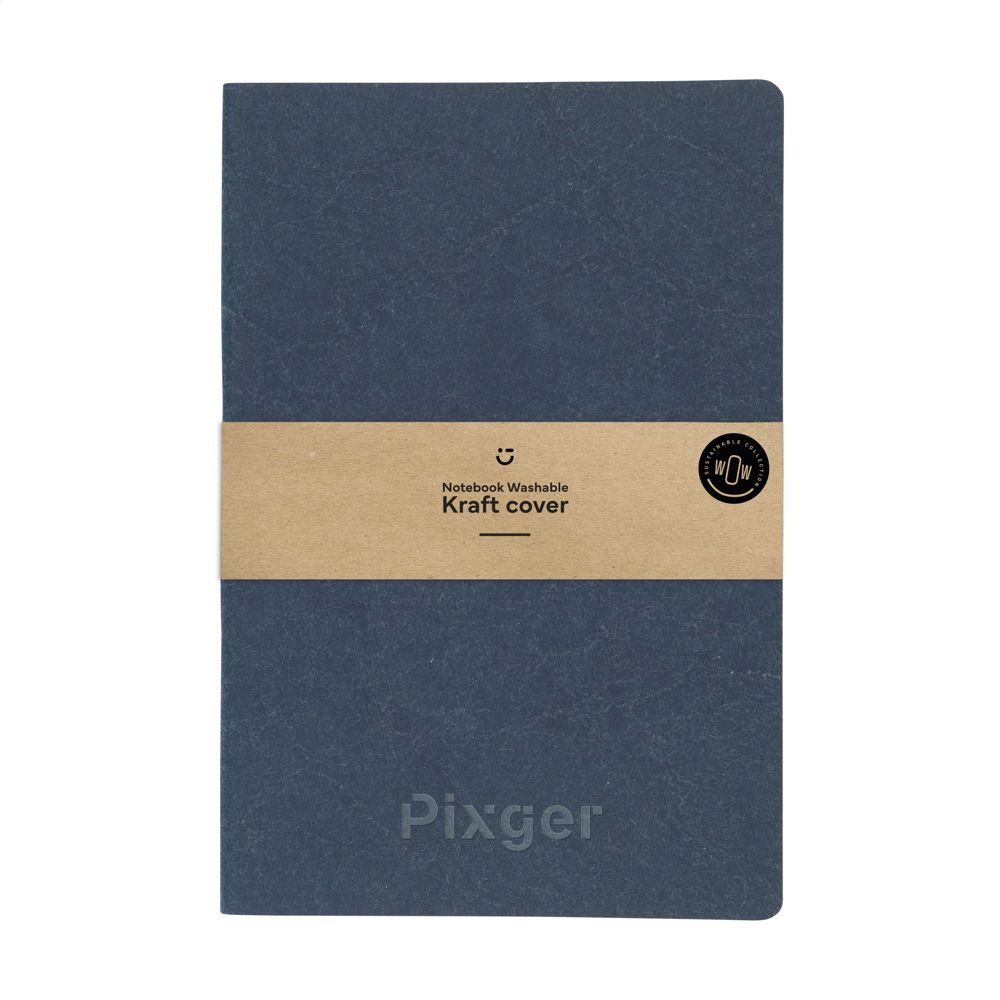 Notebook GRS Washable Kraft Cover A5 notitieboek - blauw