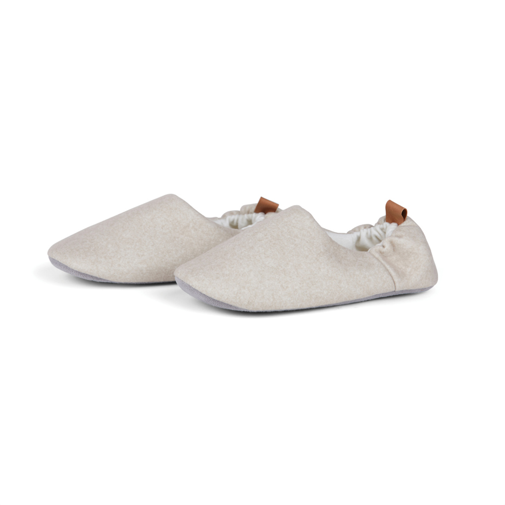 VINGA Moulton RCS RPET slippers L/XL - beige, feather grey (± PMS beige/ ± PMS 15-1305 TPG)