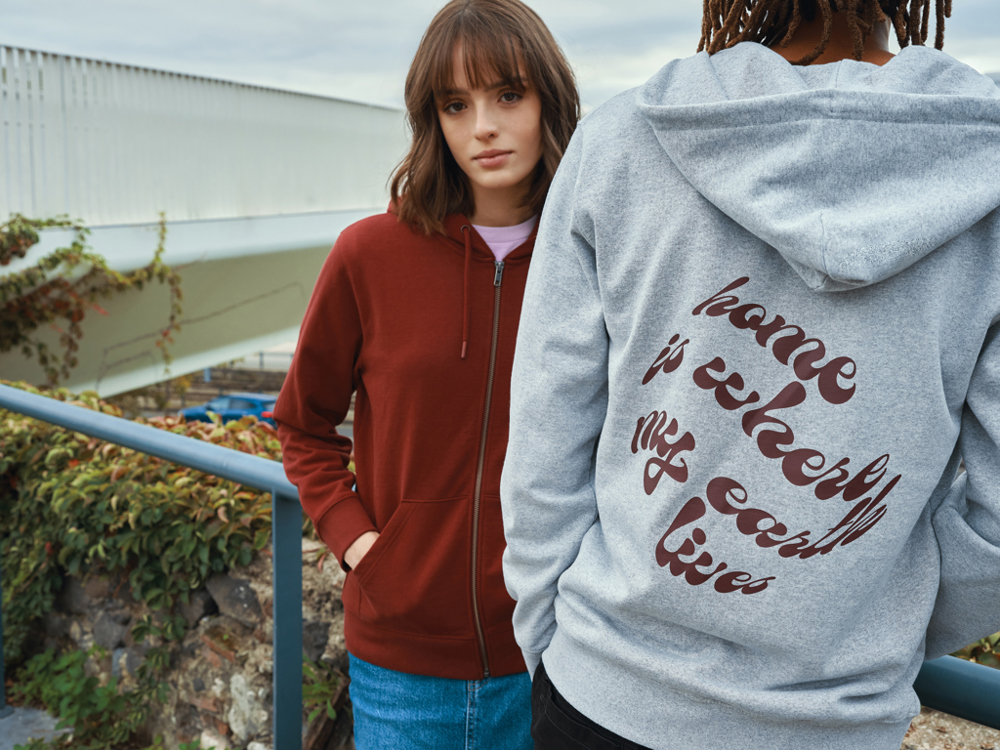 IQONIQ Abisko gerecycled katoen hoodie met rits