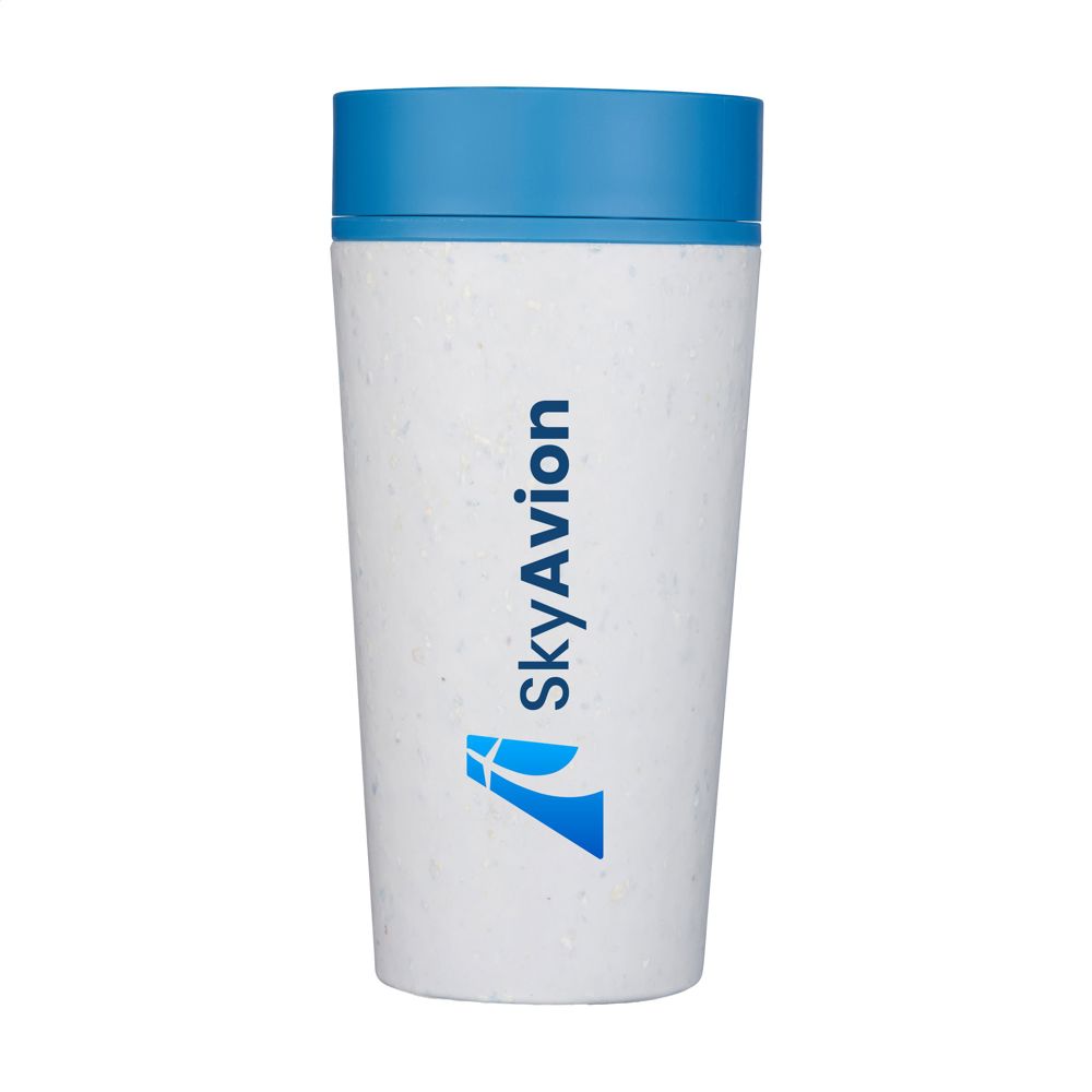 Circular&Co Recycled Coffee Cup 340 ml koffiebeker - wit/pacific blue