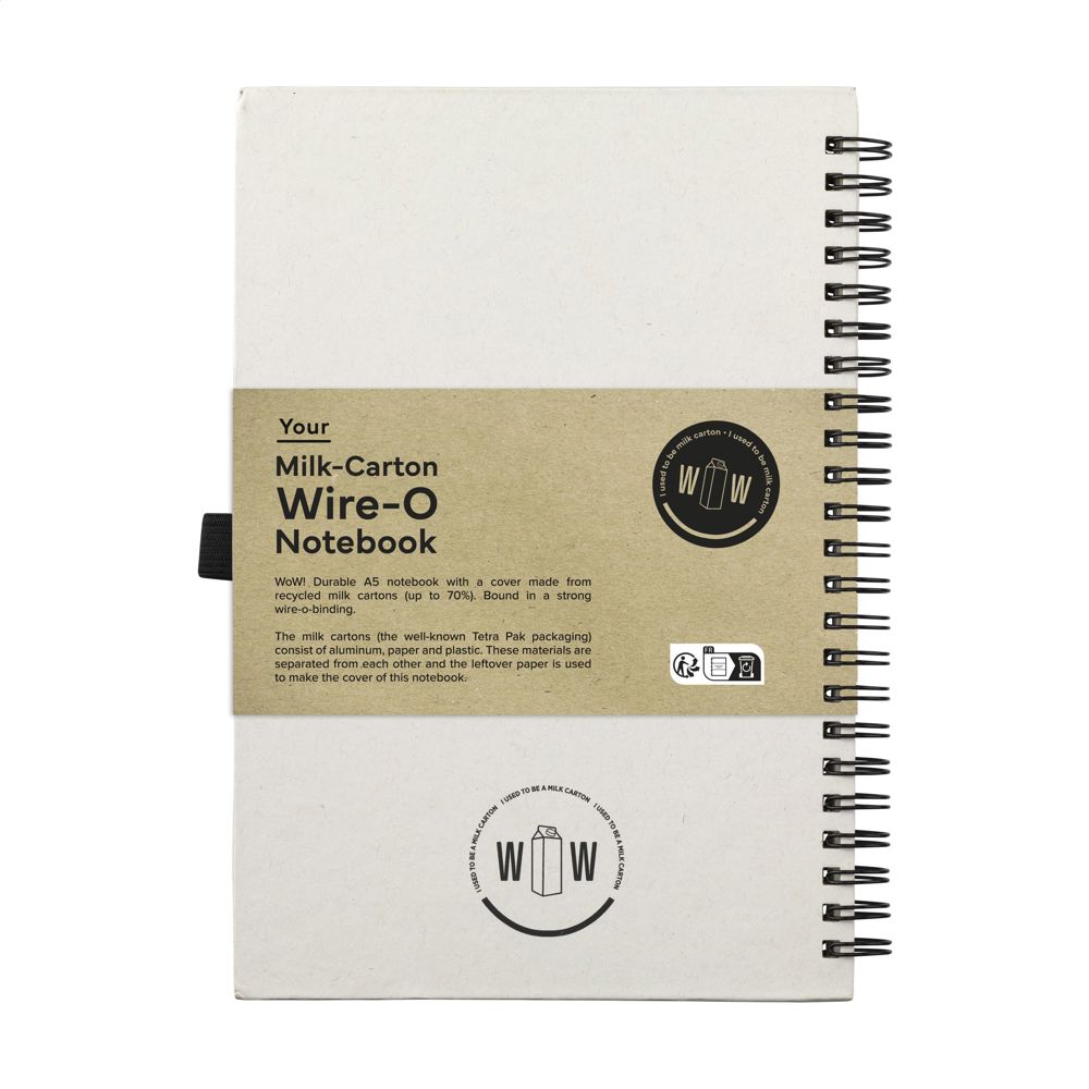 Milk-Carton Wire-O Notebook A5 notitieboek