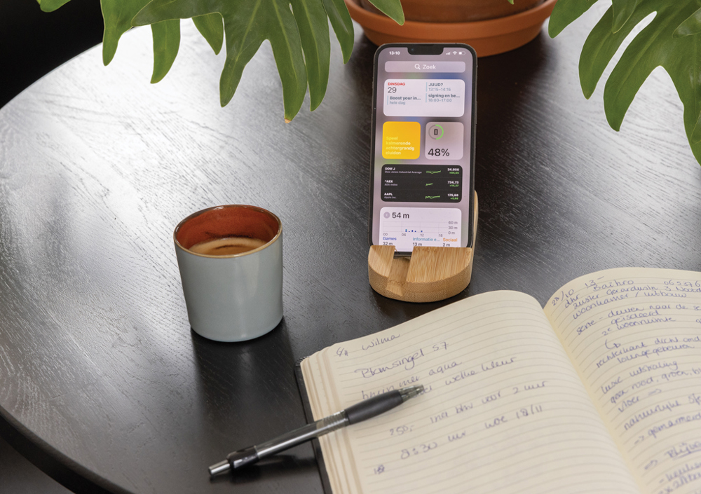 Bamboe tablet en telefoon stand