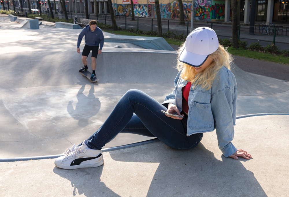 Impact AWARE™ 6 panel 280gr recycled katoen cap met bies