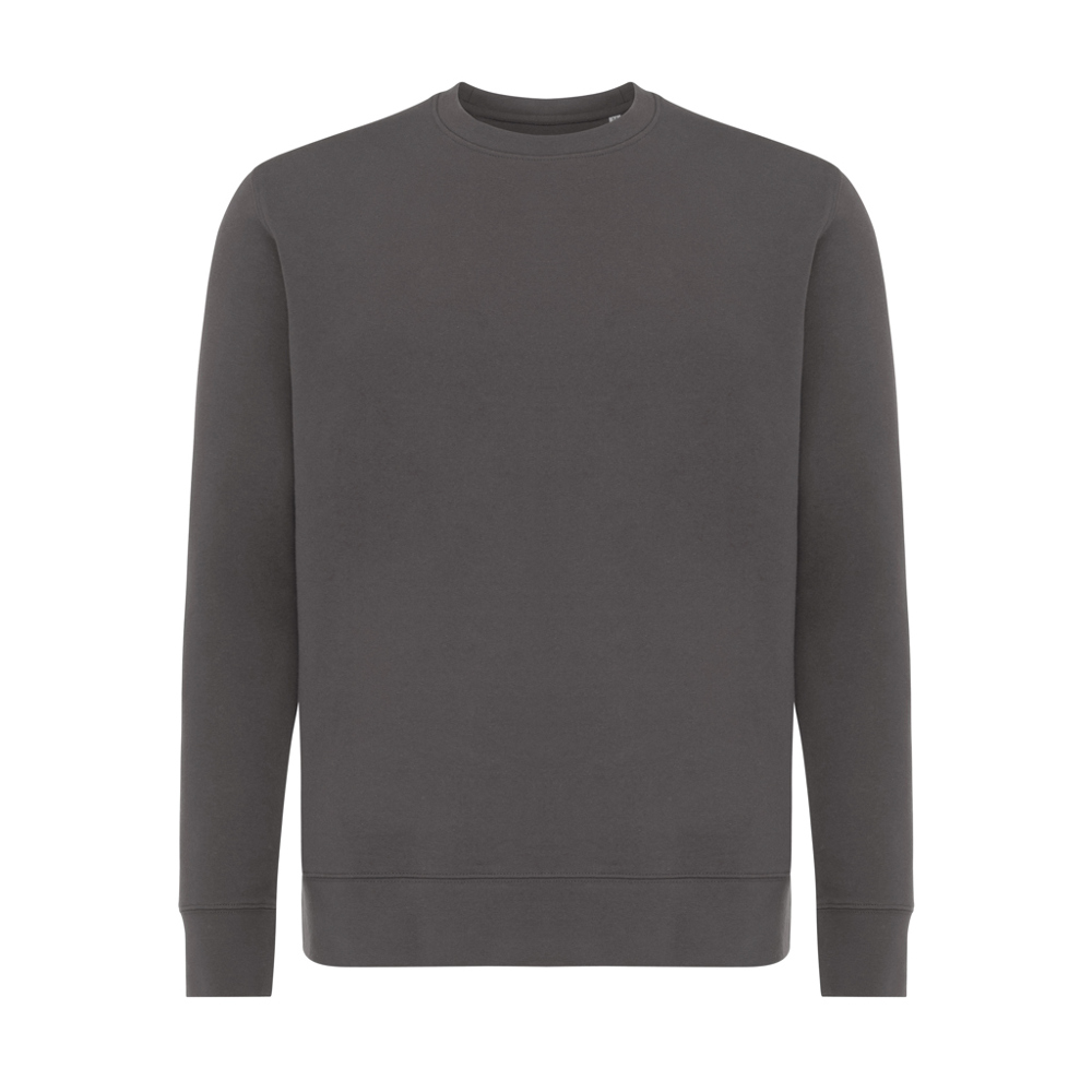 IQONIQ Etosha lichtgewicht gerecycled katoen sweater - antraciet (± PMS 19-3900 TCX)