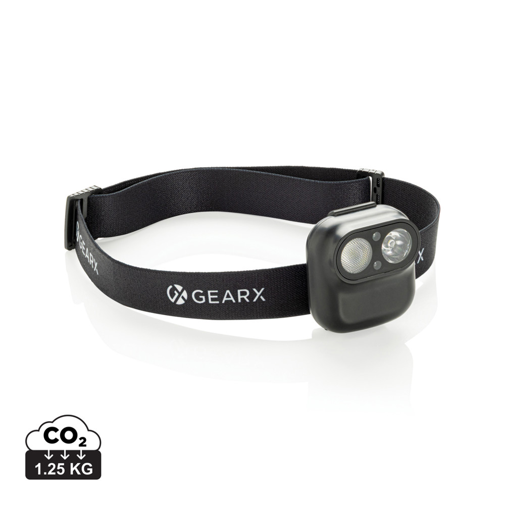 Gear X RCS recycled plastic hoofd lamp met motion sensor