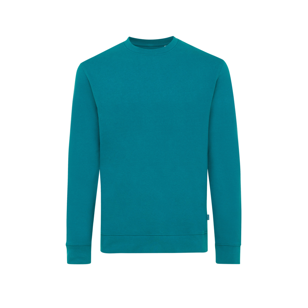 IQONIQ Zion gerecycled katoen sweater - verdigris (± PMS 18-4834TCX)