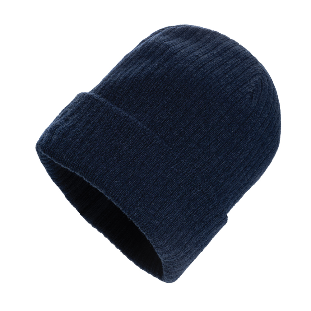 Pryor AWARE™ Polylana® beanie met omslag - donkerblauw (± PMS 19-3932 TCX)