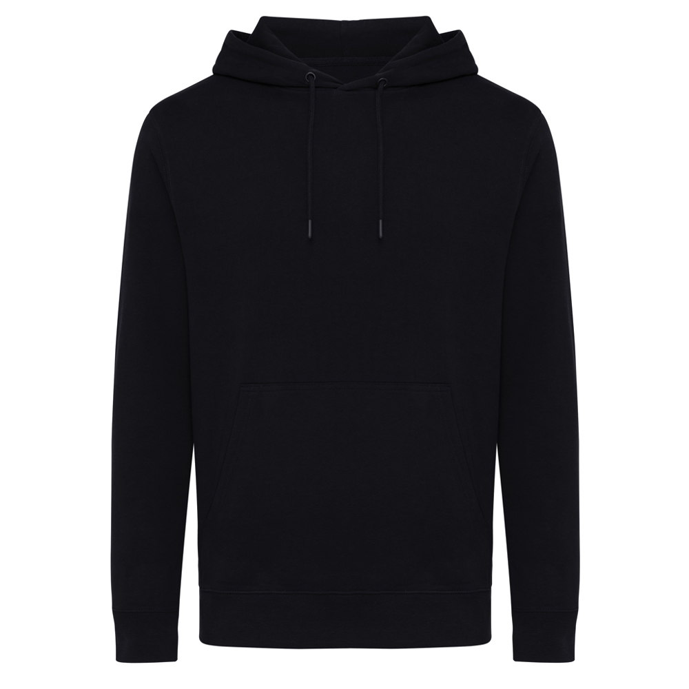 IQONIQ Rila lichtgewicht gerecycled katoen hoodie - zwart (± PMS Black)