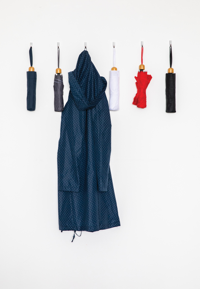 20.5" Impact AWARE™ RPET 190T pongee bamboe miniparaplu