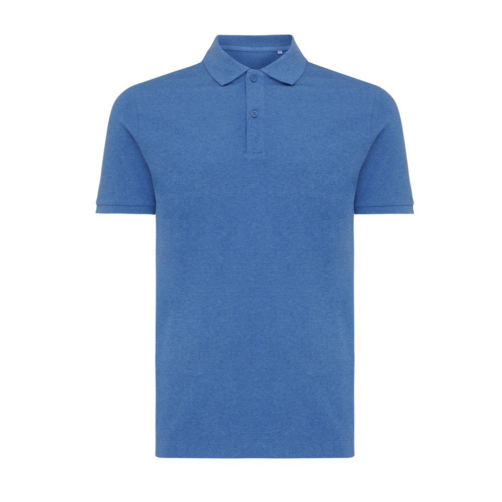 IQONIQ Yosemite gerecycled katoen pique polo - heather blue (± PMS heather blue)