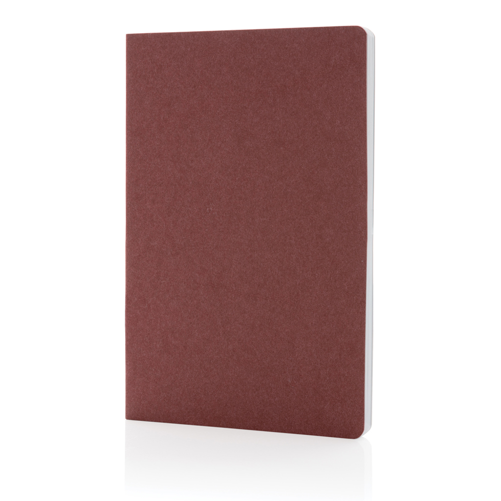 Salton A5 GRS gecertificeerd recycled papieren notitieboek - kersenrood (± PMS 195)