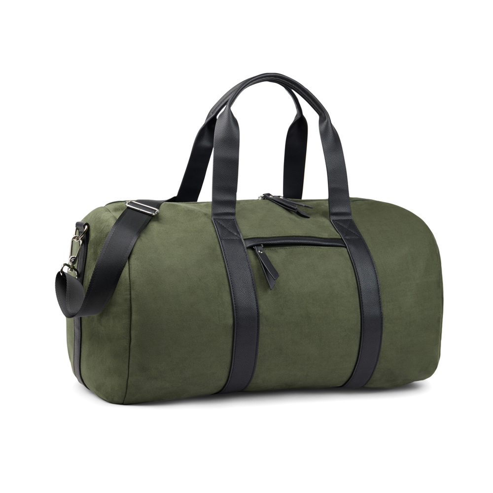 VINGA Marlow RCS recycled polyester weekendtas - groen, zwart (± PMS 19-0419 TPG/ ± PMS Black)