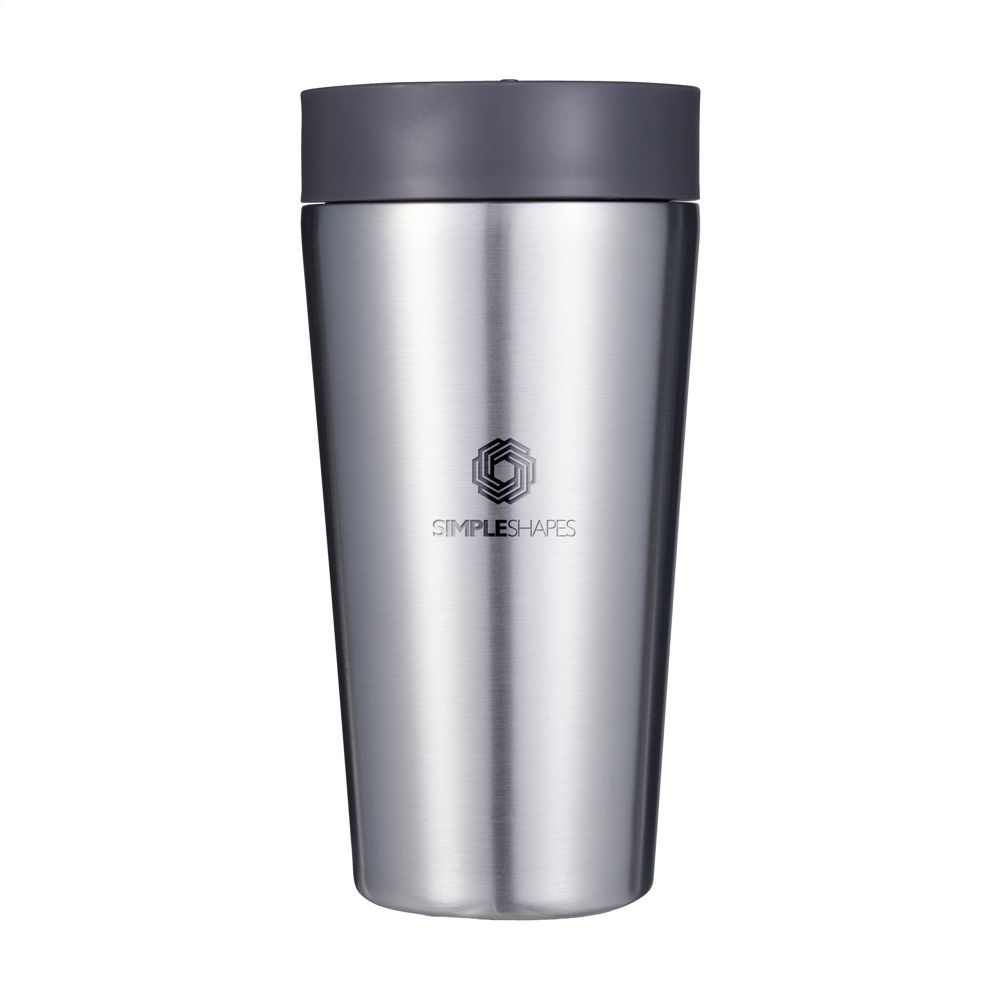 Circular&Co Recycled Stainless Steel Coffee Cup 340 ml - zwart