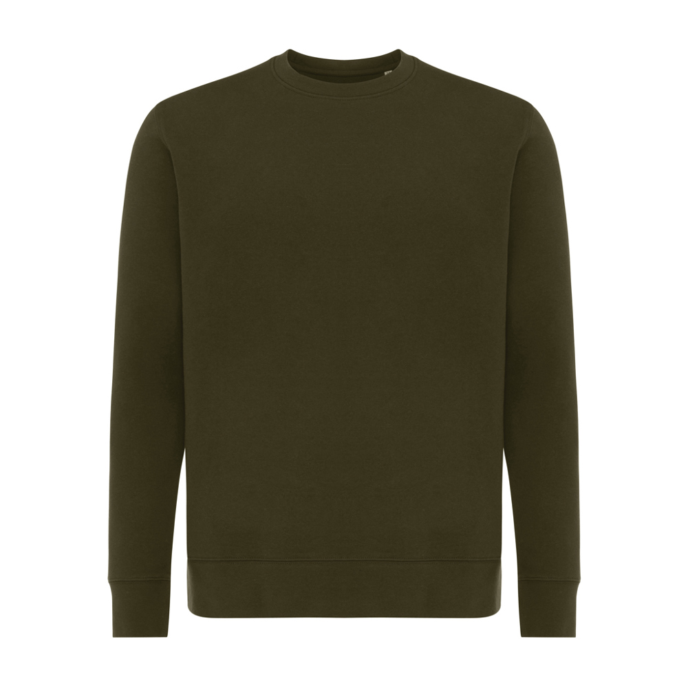 IQONIQ Etosha lichtgewicht gerecycled katoen sweater - khaki (± PMS 18-0523 TCX)