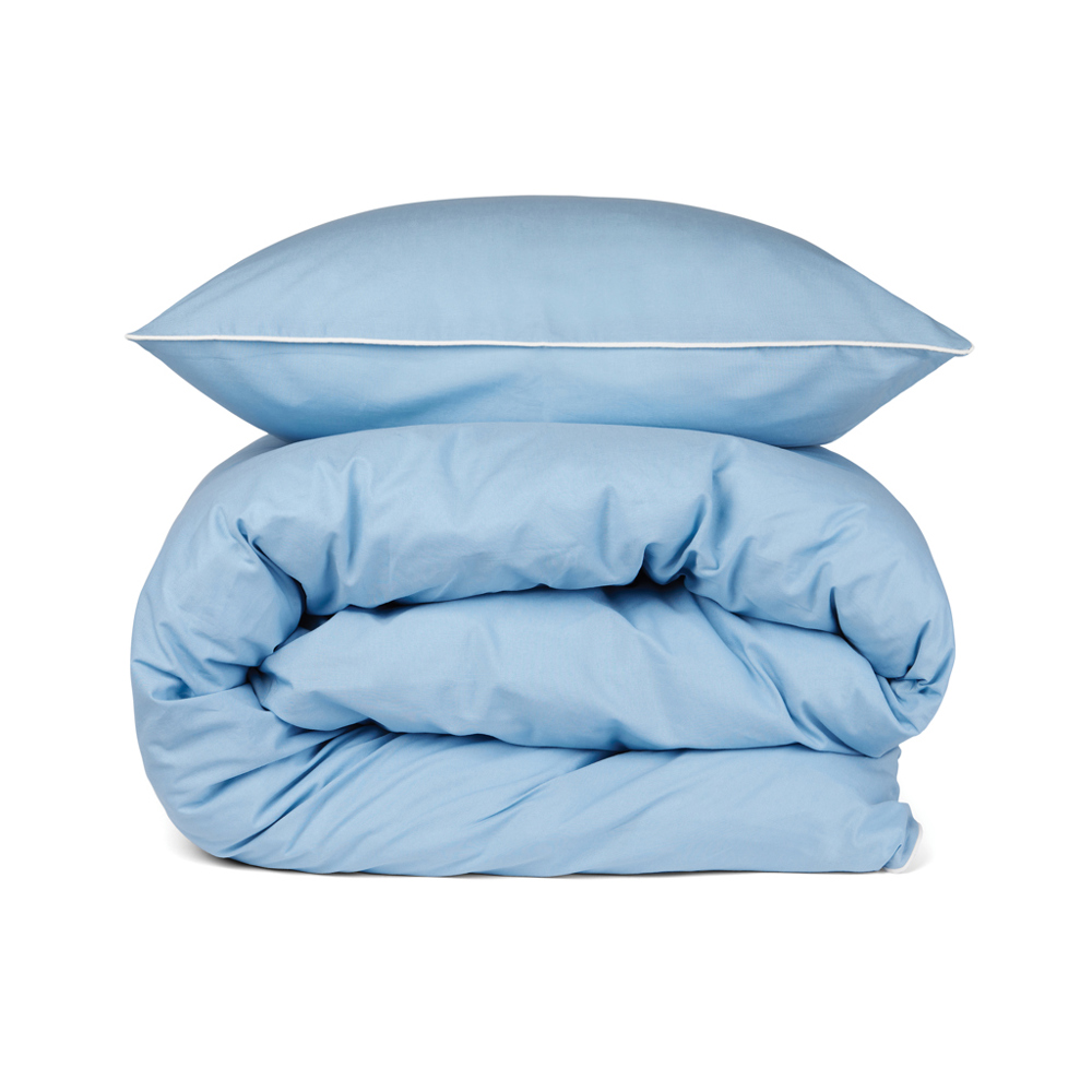 VINGA Marston OCS biologisch katoenen beddengoedset, 4 stuks - blauw (± PMS 16-4120 TPG)