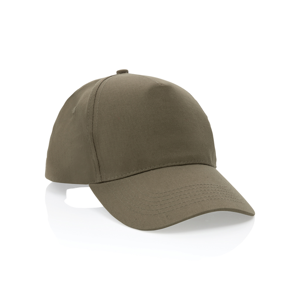 Impact AWARE™ 5 panel 190gr gerecycled katoenen cap - groen (± PMS Green C)